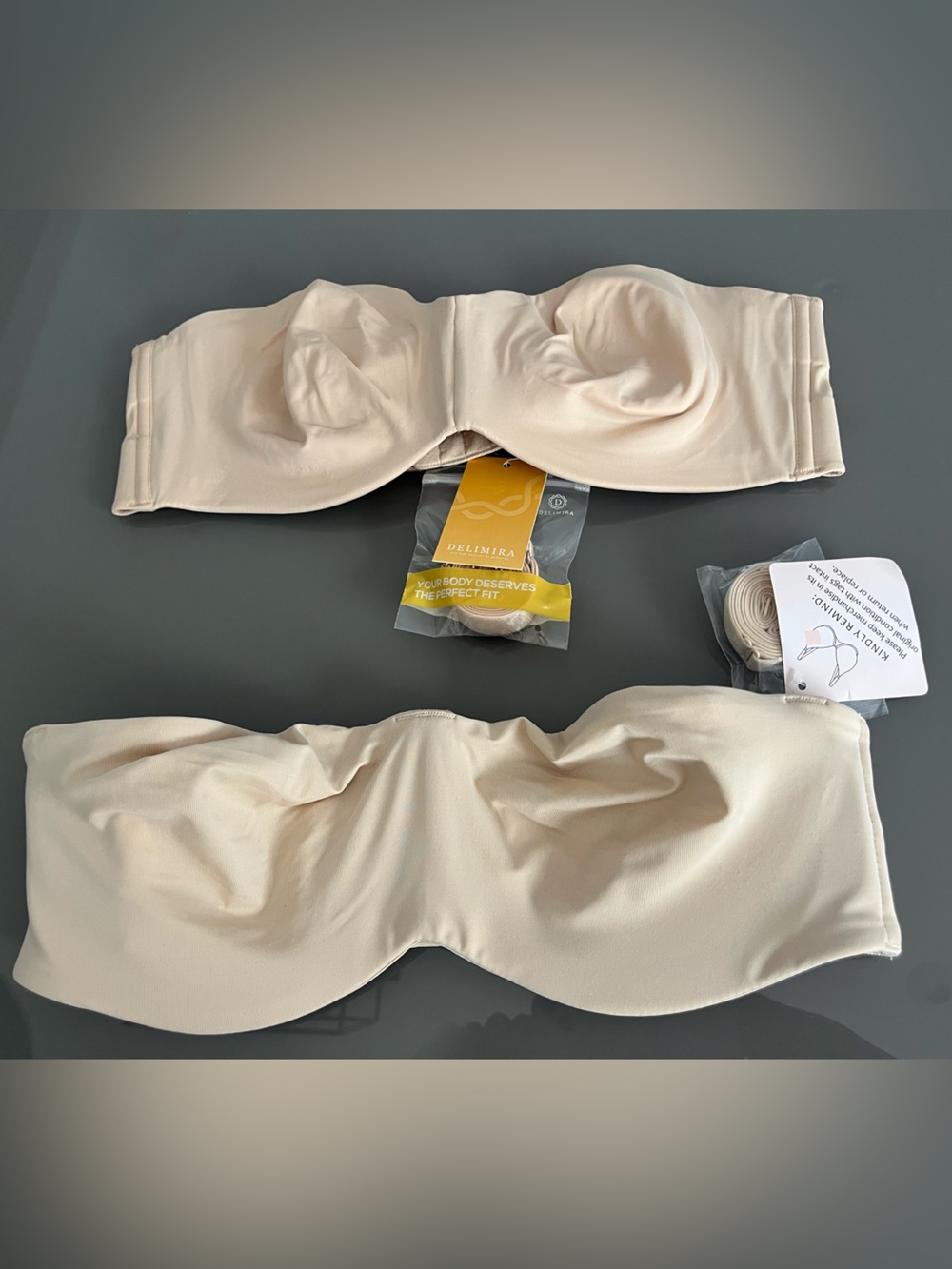 2 Strapless Adhesive Silicone Bra set - Cream